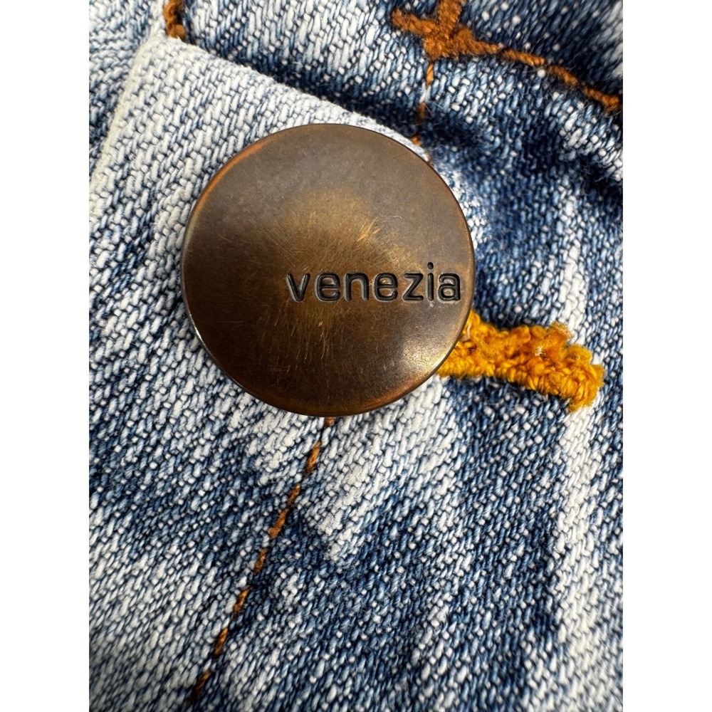 Y2K Venezia Light Wash Denim Capri Jeans Womens Plus 18 Blue Cropped Stretch - Picture 6 of 9